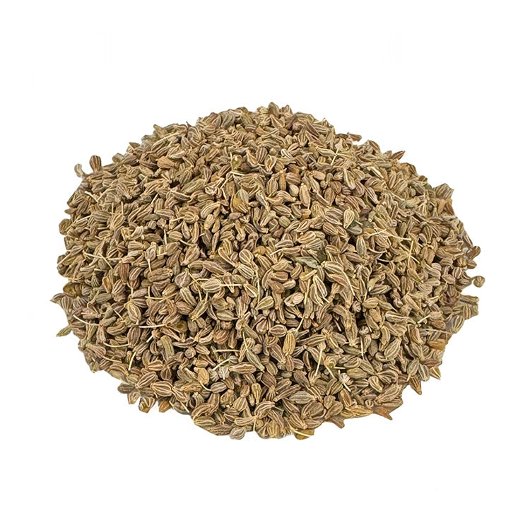 Ein kleiner Haufen Bio Anis ganz. Der Bio-Anis hat eine braune Farbe. Es sieht sehr lecker aus.